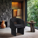  Color_Black -- Emmet Black Chenille Fabric Upholstered Dining / Accent Chair IMAGE 2