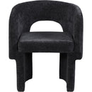  Color_Black -- Emmet Black Chenille Fabric Upholstered Dining / Accent Chair IMAGE 4