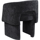  Color_Black -- Emmet Black Chenille Fabric Upholstered Dining / Accent Chair IMAGE 5