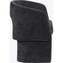  Color_Black -- Emmet Black Chenille Fabric Upholstered Dining / Accent Chair IMAGE 6