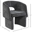  Color_Black -- Emmet Black Chenille Fabric Upholstered Dining / Accent Chair IMAGE 9