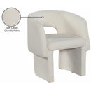  Color_Cream -- Emmet Cream Chenille Fabric Upholstered Dining / Accent Chair IMAGE 10
