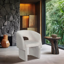 Meridian Emmet Cream Chenille Fabric Dining Chair / Accent Chair IMAGE 2