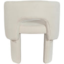  Color_Cream -- Emmet Cream Chenille Fabric Upholstered Dining / Accent Chair IMAGE 3