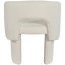 Meridian Emmet Cream Chenille Fabric Dining Chair / Accent Chair IMAGE 3