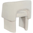 Meridian Emmet Cream Chenille Fabric Dining Chair / Accent Chair IMAGE 5