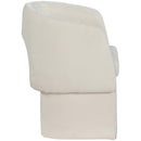  Color_Cream -- Emmet Cream Chenille Fabric Upholstered Dining / Accent Chair IMAGE 6