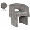  Color_Grey -- Emmet Grey Chenille Fabric Upholstered Dining / Accent Chair IMAGE 10