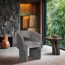  Color_Grey -- Emmet Grey Chenille Fabric Upholstered Dining / Accent Chair IMAGE 2