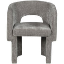  Color_Grey -- Emmet Grey Chenille Fabric Upholstered Dining / Accent Chair IMAGE 4