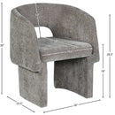  Color_Grey -- Emmet Grey Chenille Fabric Upholstered Dining / Accent Chair IMAGE 9