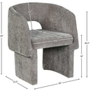 Meridian Emmet Grey Chenille Fabric Dining Chair / Accent Chair IMAGE 9