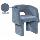  Color_Light Blue -- Emmet Light Blue Chenille Fabric Upholstered Dining / Accent Chair IMAGE 10