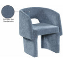 Meridian Emmet Light Blue Chenille Fabric Dining Chair / Accent Chair IMAGE 10