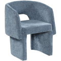 Color_Light Blue -- Emmet Light Blue Chenille Fabric Upholstered Dining / Accent Chair IMAGE 1