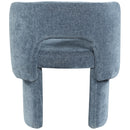  Color_Light Blue -- Emmet Light Blue Chenille Fabric Upholstered Dining / Accent Chair IMAGE 3