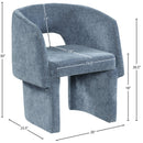 Meridian Emmet Light Blue Chenille Fabric Dining Chair / Accent Chair IMAGE 9