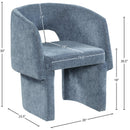  Color_Light Blue -- Emmet Light Blue Chenille Fabric Upholstered Dining / Accent Chair IMAGE 9