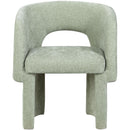  Color_Mint -- Emmet Mint Chenille Fabric Upholstered Dining / Accent Chair IMAGE 4