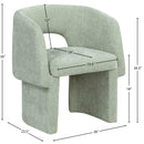  Color_Mint -- Emmet Mint Chenille Fabric Upholstered Dining / Accent Chair IMAGE 9