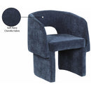  Color_Navy -- Emmet Navy Chenille Fabric Upholstered Dining / Accent Chair IMAGE 10