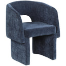  Color_Navy -- Emmet Navy Chenille Fabric Upholstered Dining / Accent Chair IMAGE 1