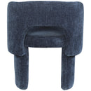 Meridian Emmet Navy Chenille Fabric Dining Chair / Accent Chair IMAGE 3