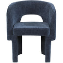  Color_Navy -- Emmet Navy Chenille Fabric Upholstered Dining / Accent Chair IMAGE 4