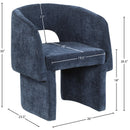 Meridian Emmet Navy Chenille Fabric Dining Chair / Accent Chair IMAGE 9