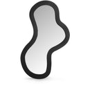  Meridian Oblique Black Iron Frame Mirror IMAGE 1