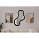  Meridian Oblique Black Iron Frame Mirror IMAGE 2