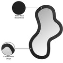  Meridian Oblique Black Iron Frame Mirror IMAGE 8