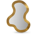  Meridian Oblique Gold Iron Frame Mirror IMAGE 1