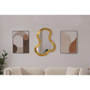  Meridian Oblique Gold Iron Frame Mirror IMAGE 2