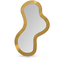  Meridian Oblique Gold Iron Frame Mirror IMAGE 1