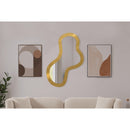  Meridian Oblique Gold Iron Frame Mirror IMAGE 2