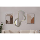  Meridian Oblique Silver Iron Frame Mirror IMAGE 2