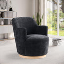  Manufacturer Color_Black -- Meridian Clarita Swivel Fabric Accent Chair IMAGE 2