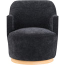  Manufacturer Color_Black -- Meridian Clarita Swivel Fabric Accent Chair IMAGE 4