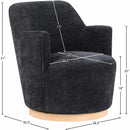  Manufacturer Color_Black -- Meridian Clarita Swivel Fabric Accent Chair IMAGE 8