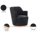  Manufacturer Color_Black -- Meridian Clarita Swivel Fabric Accent Chair IMAGE 9