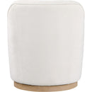  Manufacturer Color_Cream -- Clarita Cream Chenille Fabric Upholstered Swivel Accent Chair IMAGE 3