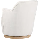  Manufacturer Color_Cream -- Clarita Cream Chenille Fabric Upholstered Swivel Accent Chair IMAGE 6