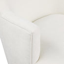 Meridian Clarita Cream Chenille Fabric Swivel Accent Chair IMAGE 7