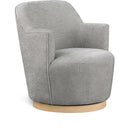  Manufacturer Color_Grey -- Clarita Grey Chenille Fabric Upholstered Swivel Accent Chair IMAGE 1
