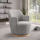  Manufacturer Color_Grey -- Clarita Grey Chenille Fabric Upholstered Swivel Accent Chair IMAGE 2