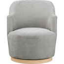  Manufacturer Color_Grey -- Clarita Grey Chenille Fabric Upholstered Swivel Accent Chair IMAGE 4