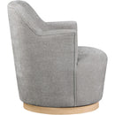 Manufacturer Color_Grey -- Clarita Grey Chenille Fabric Upholstered Swivel Accent Chair IMAGE 5
