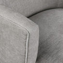 Meridian Clarita Light Grey Chenille Fabric Swivel Accent Chair IMAGE 7