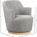  Manufacturer Color_Grey -- Clarita Grey Chenille Fabric Upholstered Swivel Accent Chair IMAGE 8